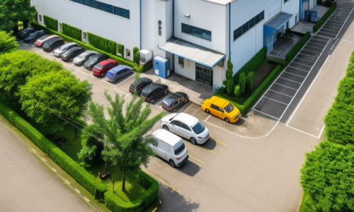 Modern exterior of Soldaytoys China toy factory, producing wholesale toys for international distributors.